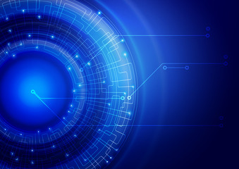 Abstract Technology Blue Background