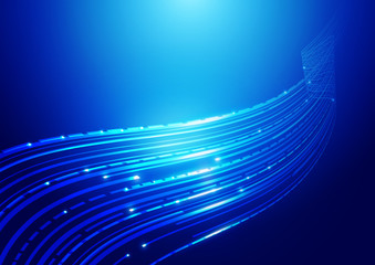 Abstract Technology Blue Background