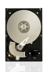 Harddisk Drive on white isolated background with clipping path.