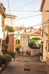 Fototapeta na wymiar Muggia,details of the streets