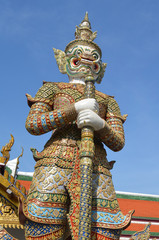 Fototapeta premium giant guardian in Bangkok Thailand / Sculpture giant guardian in Bangkok Thailand.