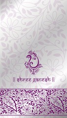 Ganesha, Hindu wedding card, royal Rajasthan, India