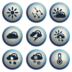 Weather simple vector icons