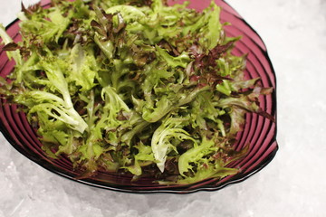 Vegetables in Glass Bowl