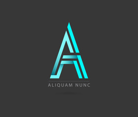 Letter A logo design template. Vector icon