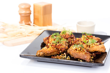 Fried chicken wings spicy