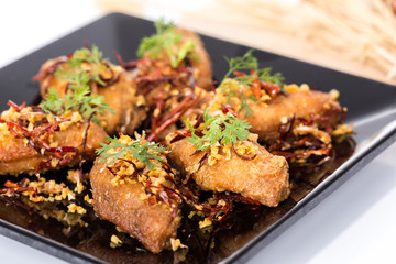 Fried chicken wings spicy