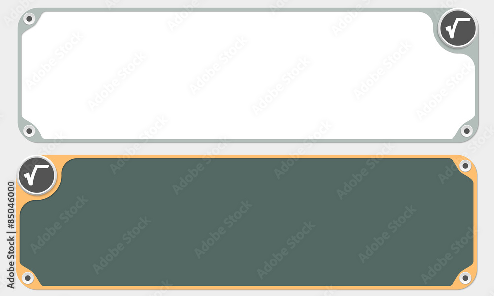 Poster two vector frames for your text and the symbol of radix