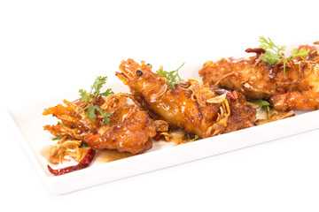 Fried  shrimp with Tamarind Sauce