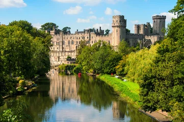 Acrylic prints Castle Warwick castle in UK with river
