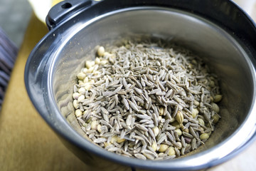 Cumin seeds or cooking in kitchen