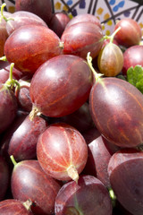 red gooseberries in bowl