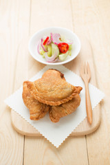 Curry puff stuffed with vegetable