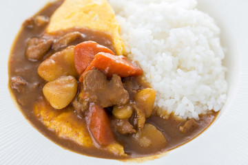 curry pork and omelette