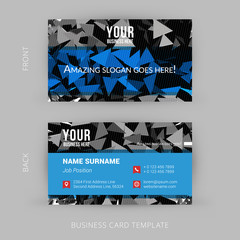 Naklejka premium Vector Modern Creative and Clean Business Card Template. Flat Design
