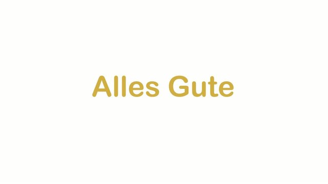 Alles Gute - Gold mit Partikeln