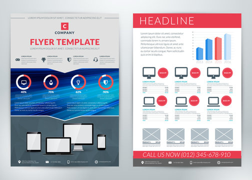 Vector Business Flyer Template for Business Purpose