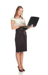 Young Businesswoman With Laptop