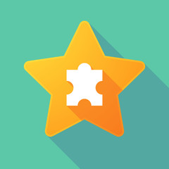 Long shadow star with a puzzle