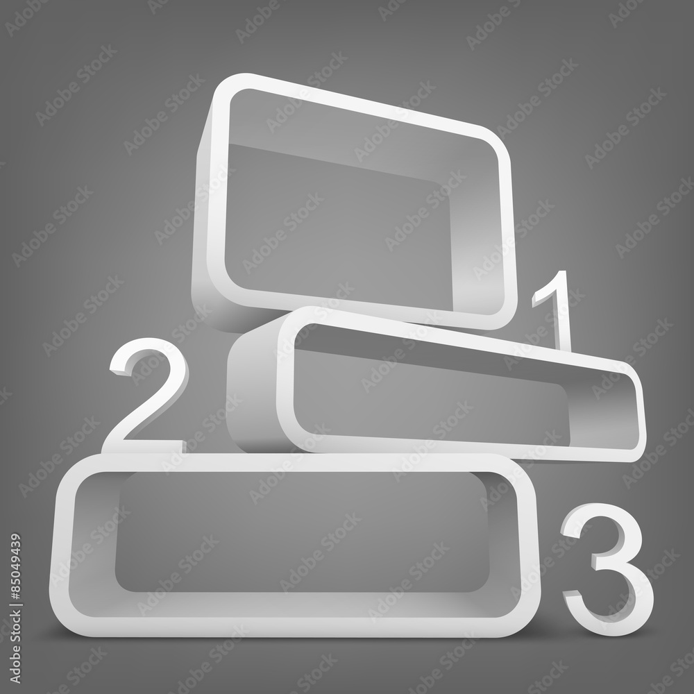 Poster abstract 3d vector frames with place for text