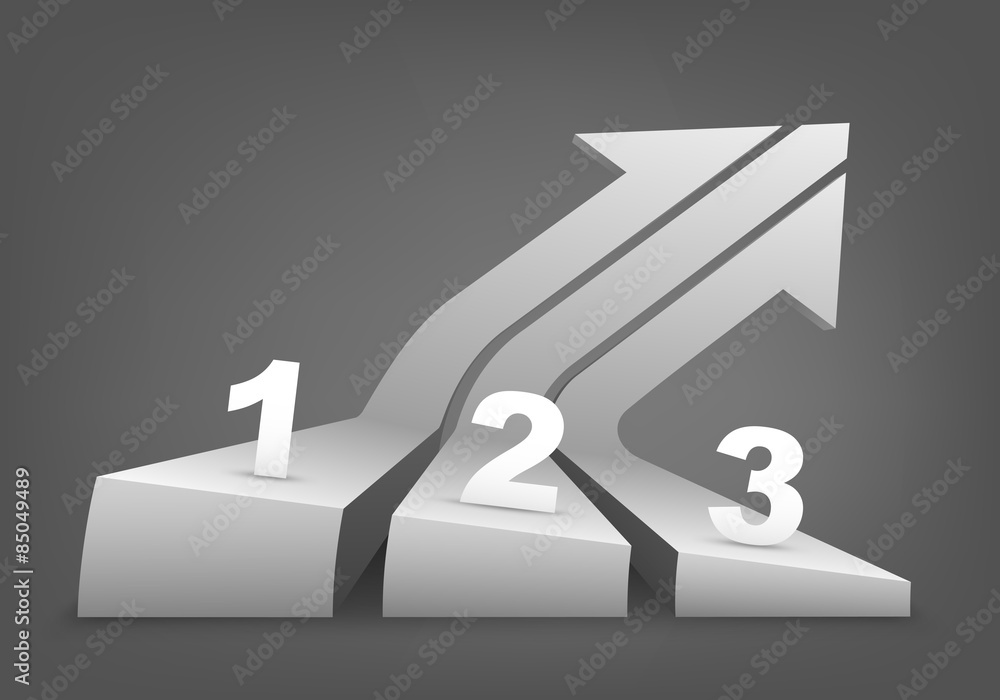 Poster abstract vector illustration with arrows and place for text.