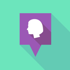 Tooltip icon with a female head