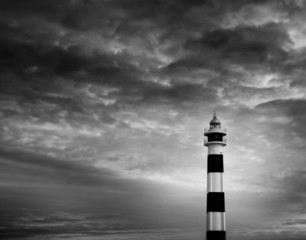 lighthouse black and white 