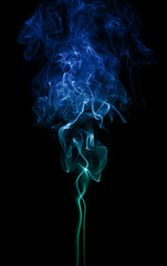 Color Smoke On Black