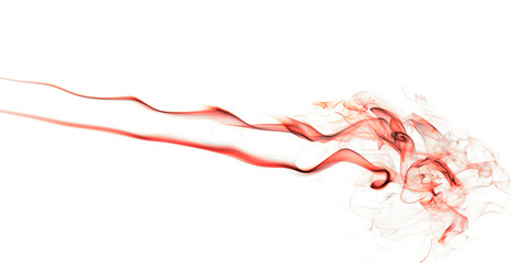 Red Smoke On White