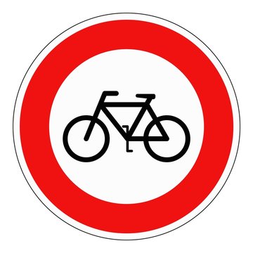 Panneau interdit aux v&eacute;los