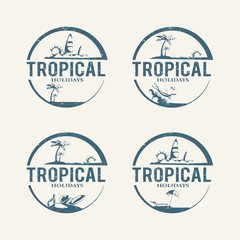 Summer holiday logos