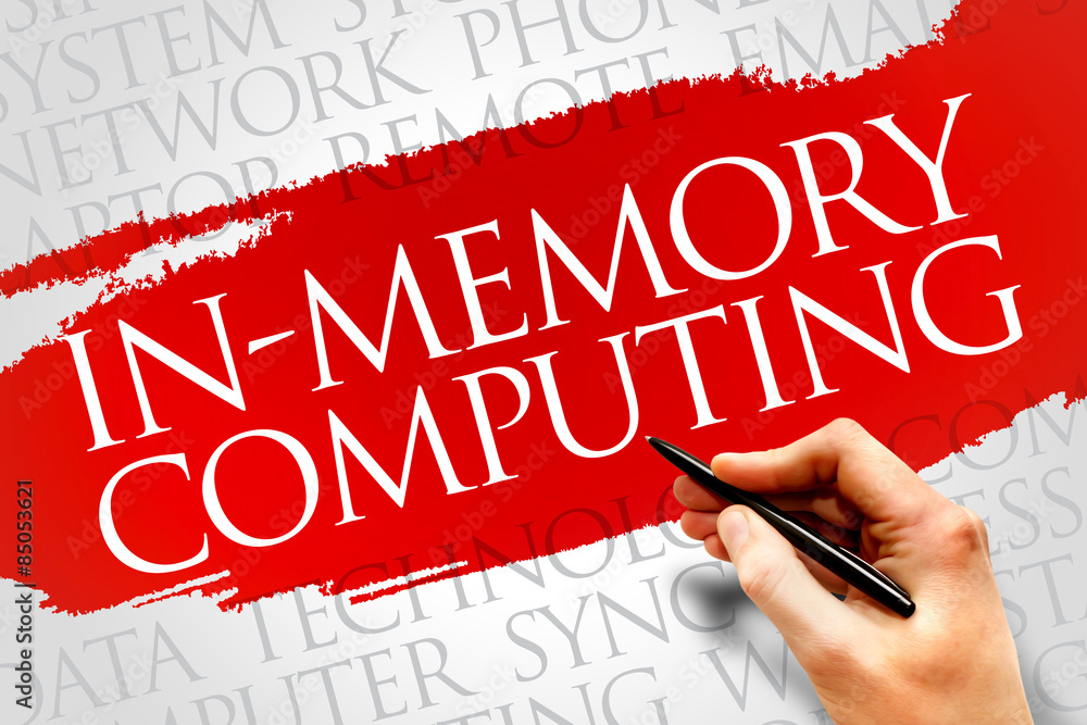 Aufkleber in-memory computing word cloud concept