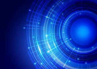 Abstract Technology Blue Background