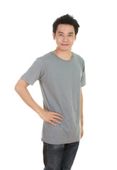 Fototapeta premium man with t-shirt (side view)