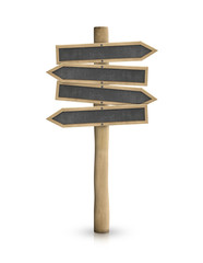 Empty blackboard road sign