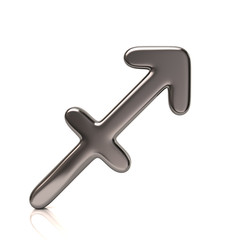 Silver sagittarius zodiac sign 