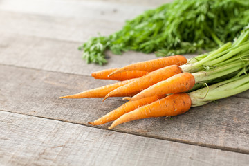 carrot on the wooden background