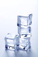 Ice cubes isolated on white
