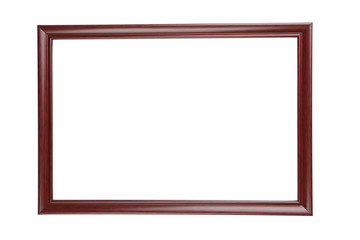 Wooden frame isolated on white