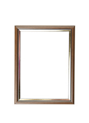 Obraz premium Wooden frame isolated on white