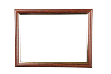 Wooden frame isolated on white