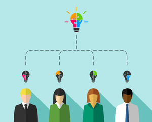 Business people as teamwork and diversity concept