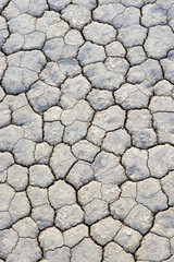 Extreme Closeup Of Dry and Cracked Mud Soil in Racetrack Playa i