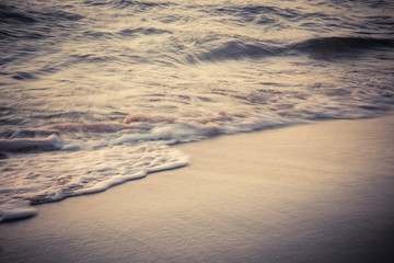 Beautiful sunrise at Baltic sea. Sunrise over the sea. Chalupy,