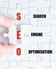 Last puzzle piece with Business Acronym SEO