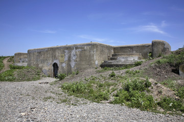 Pospelovsky battery in Vladivostok fortress. Russian island. Russia