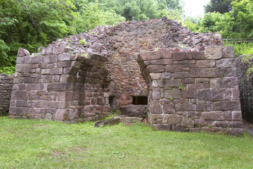 Anthracite coal furnace at Hopewell Furnace, Berks County, PA.