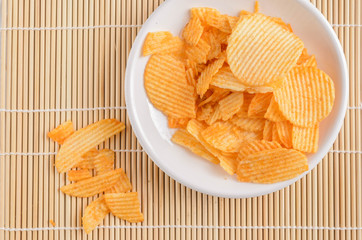 potato chip on plate