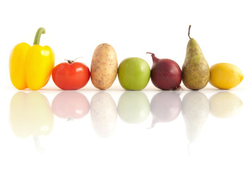 Organic fruits and vegetables