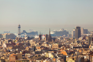 Panorama view of Barcelona